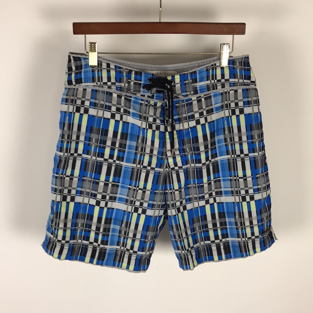 PARKE & RONEN Men's Lined Polyester Swim Trunks 32